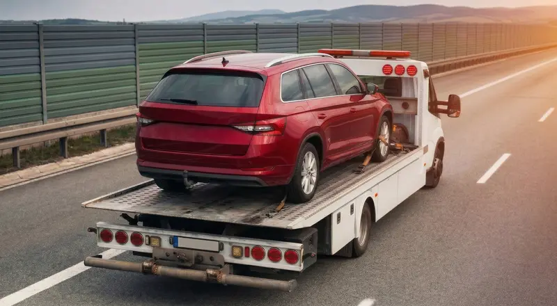Guincho para carros em Ferraz de Vasconcelos – carro sendo carregado em plataforma